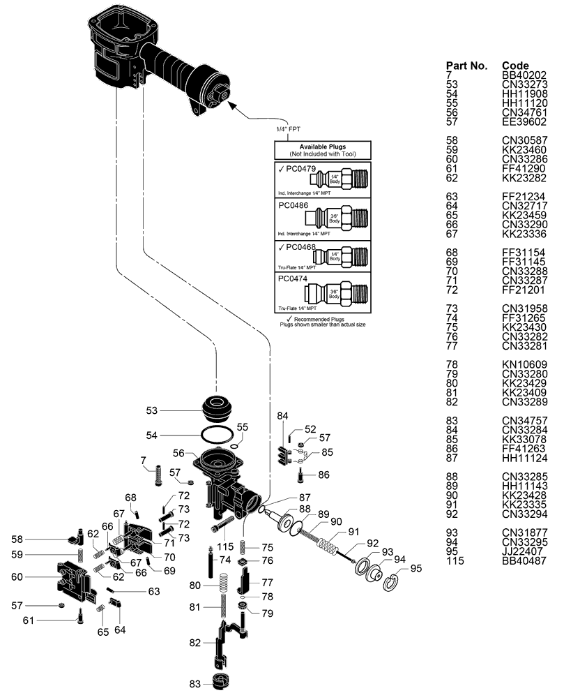 Senco SCN55S Parts - Nailer