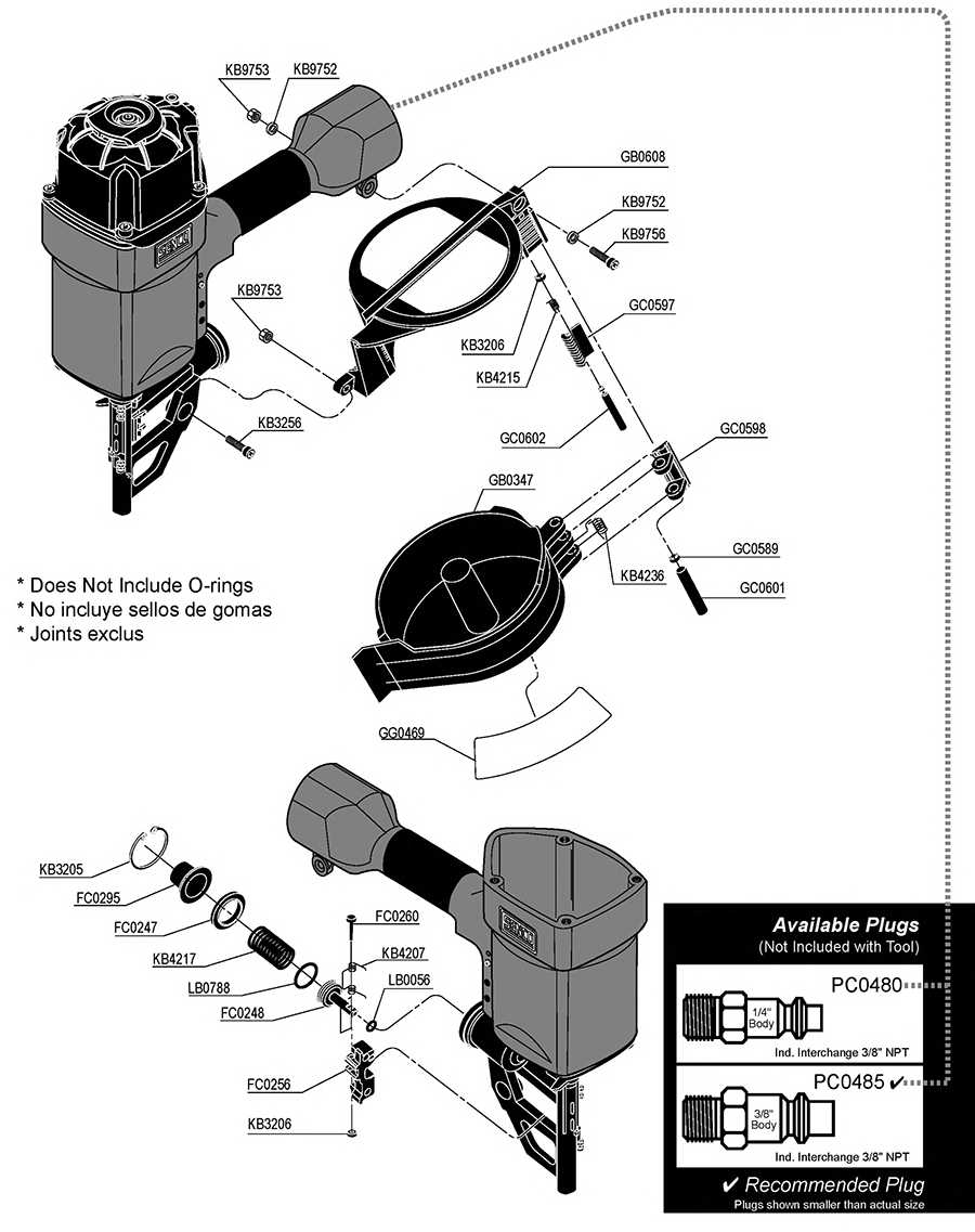 SCN63LDXP Nailer Parts - Senco