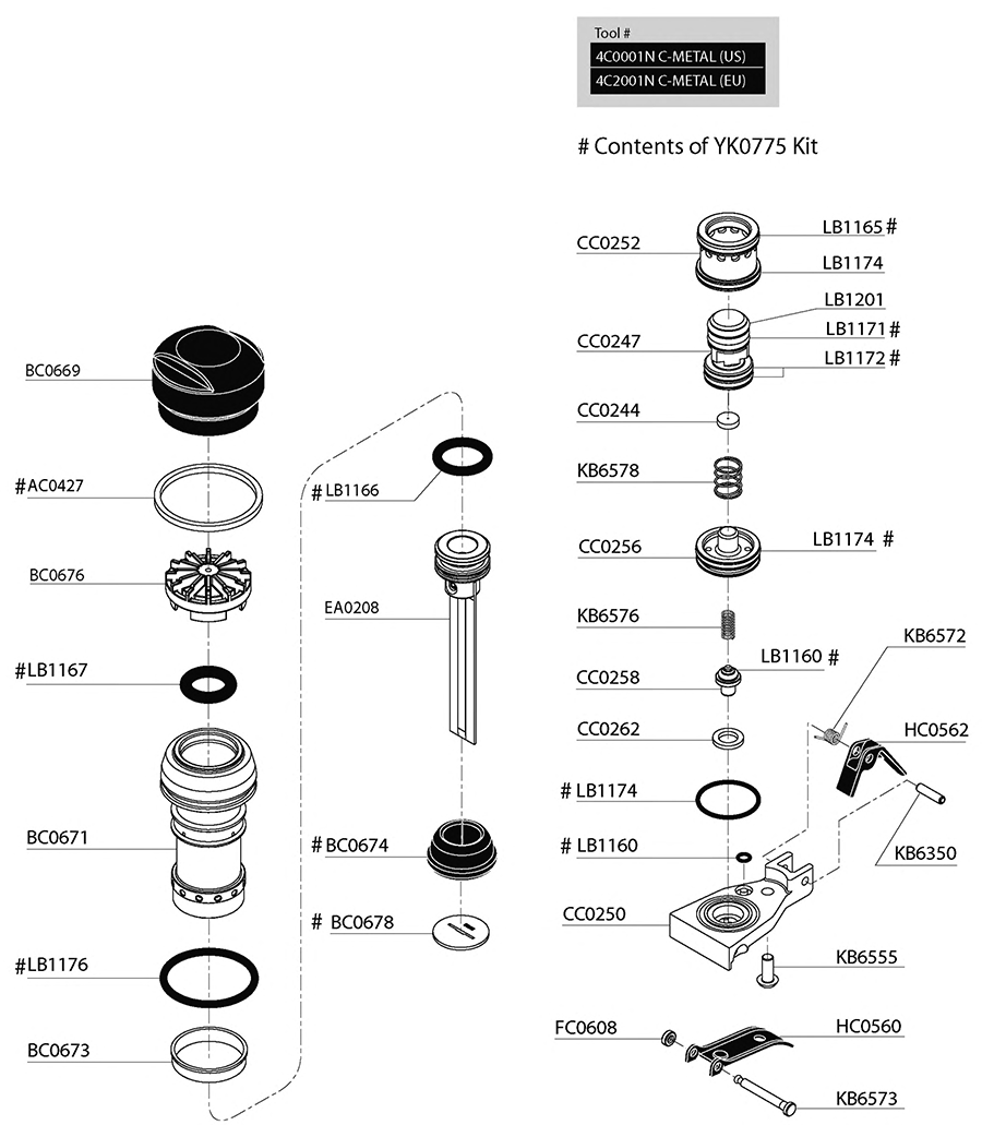 SFW09 Stapler Parts - Senco