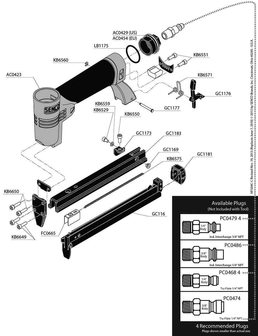 SFW09 Stapler Parts - Senco