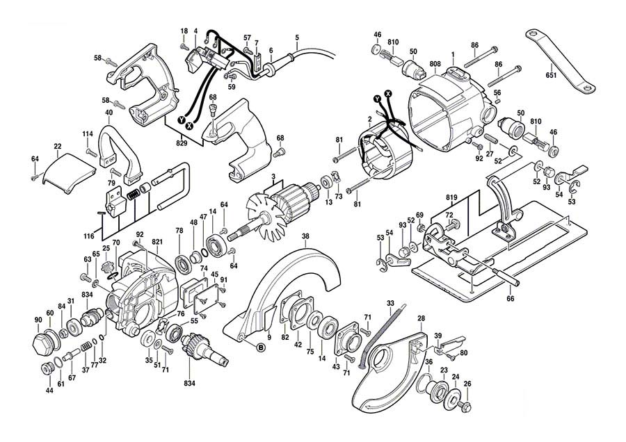 SHD77M (F012SD7707) Skil Wormdrive Saw Parts