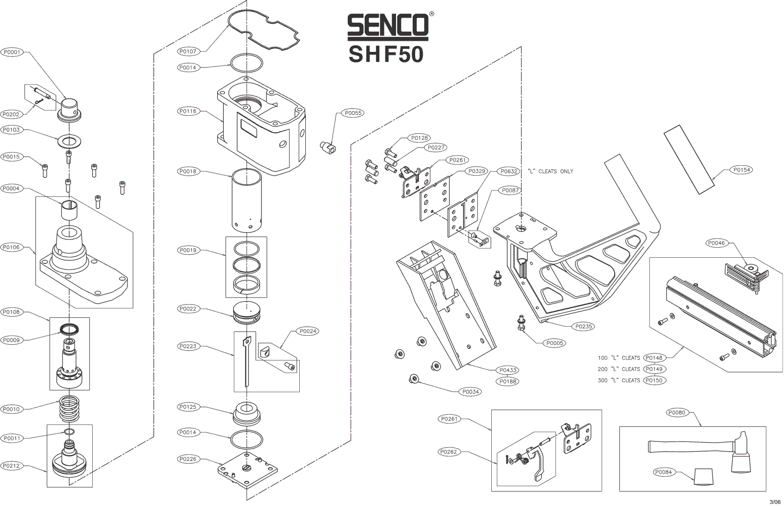 Senco SHF50 Parts - Nailer