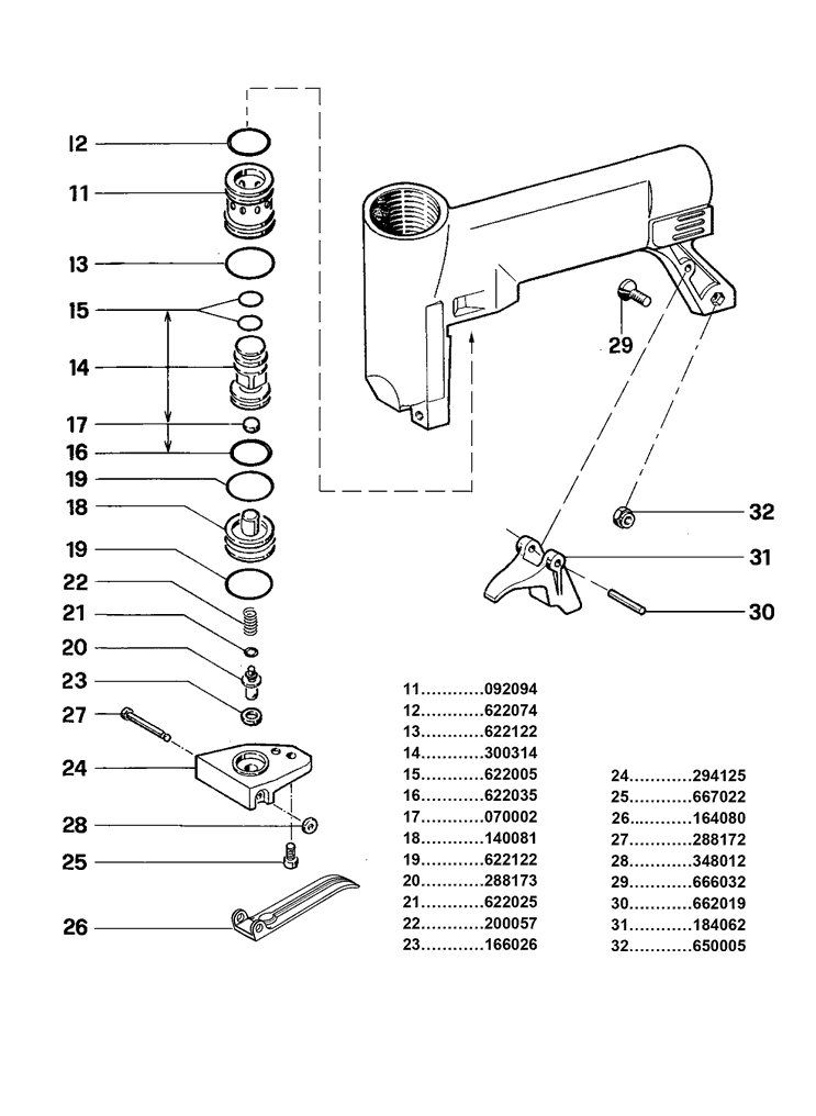 Senco SHP10 Parts - Nailer