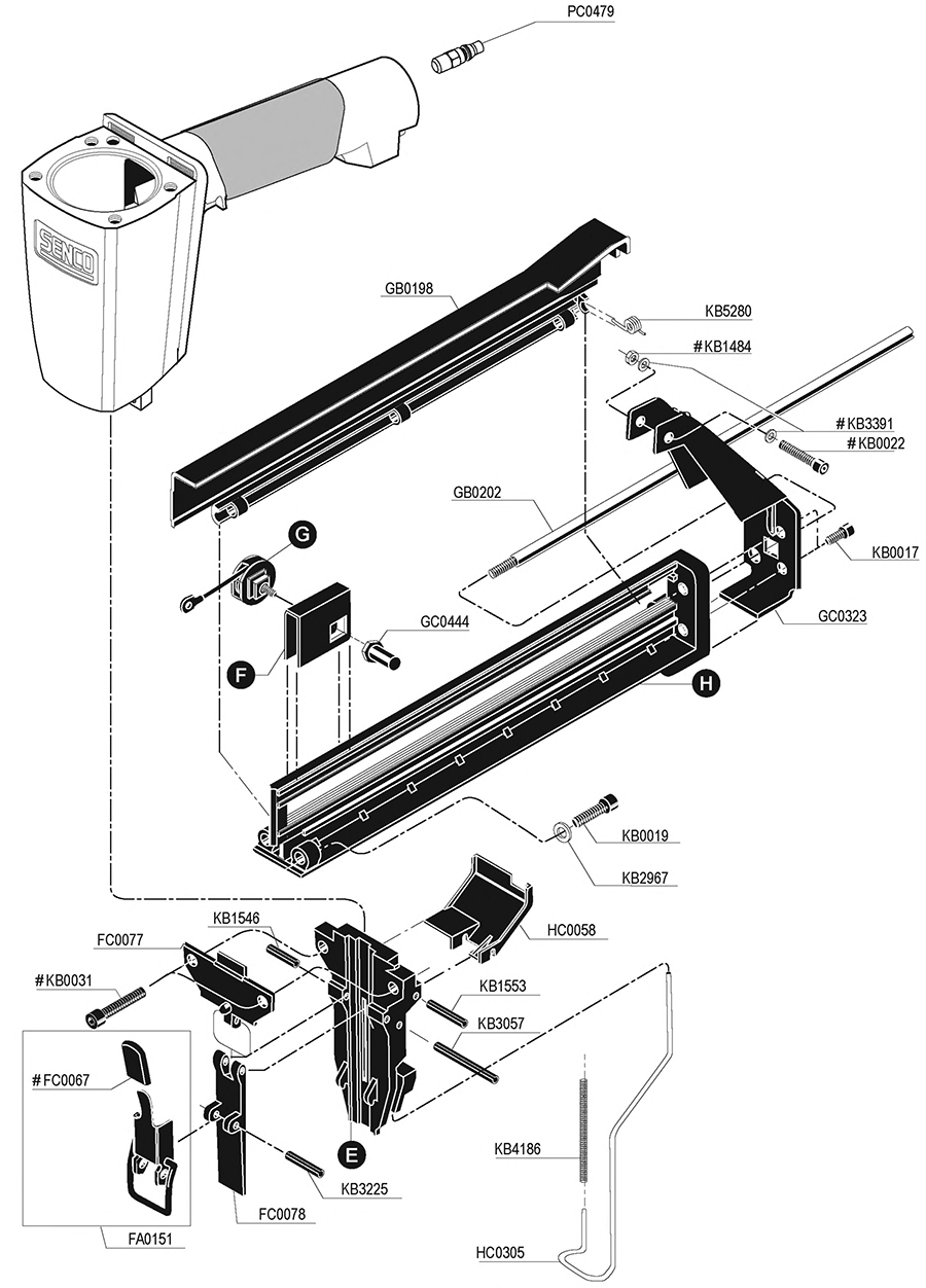 SKSXP-L Stapler Parts - Senco