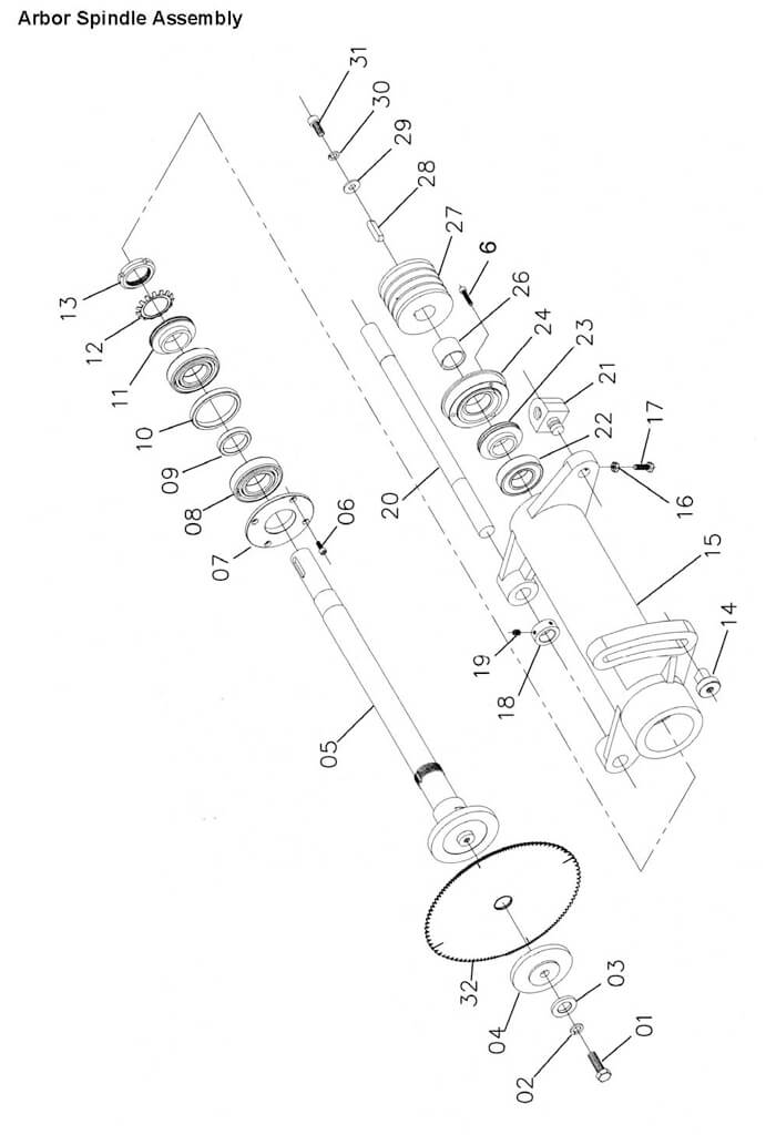 Powermatic SLR12 Rip Saw Parts (1791285)