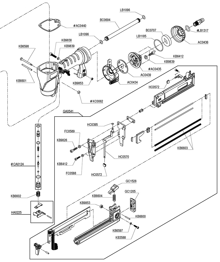 SLS18Mg Stapler Parts - Senco