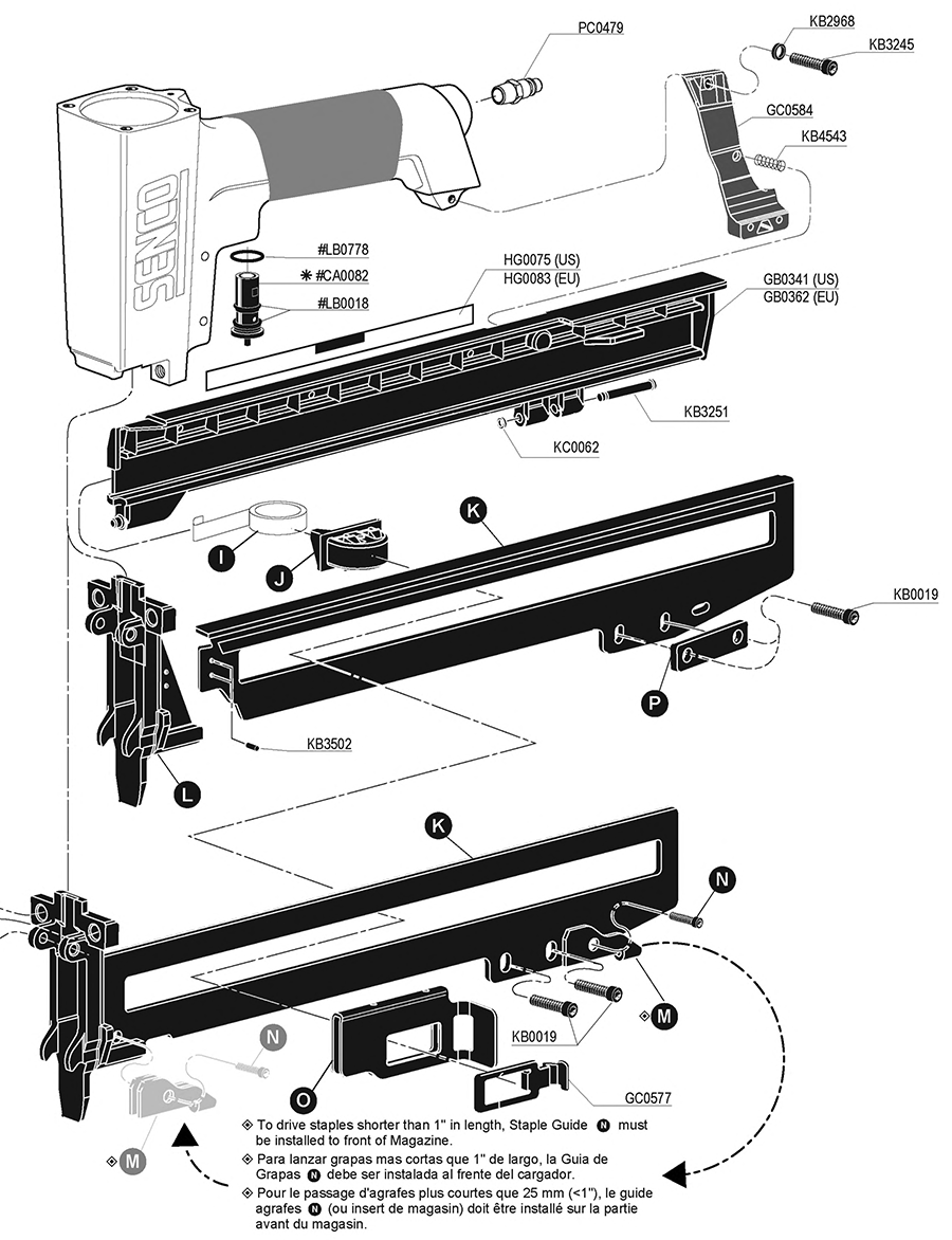 SLS20XP-K Stapler Parts - Senco