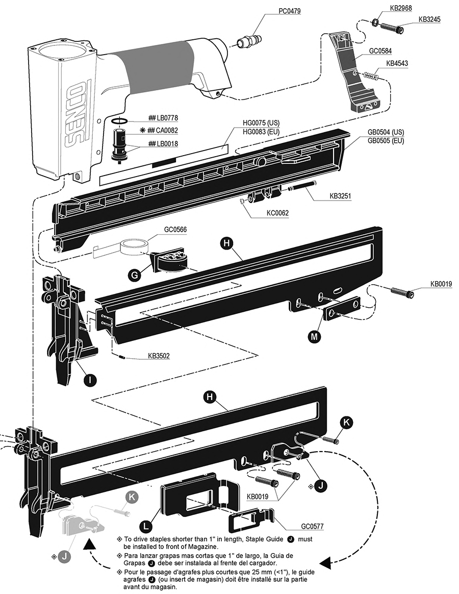 SLS25XP-L Stapler Parts - Senco