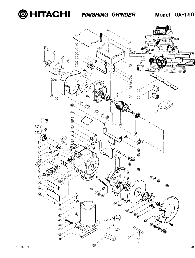 Hitachi UA-150 Parts - Grinder