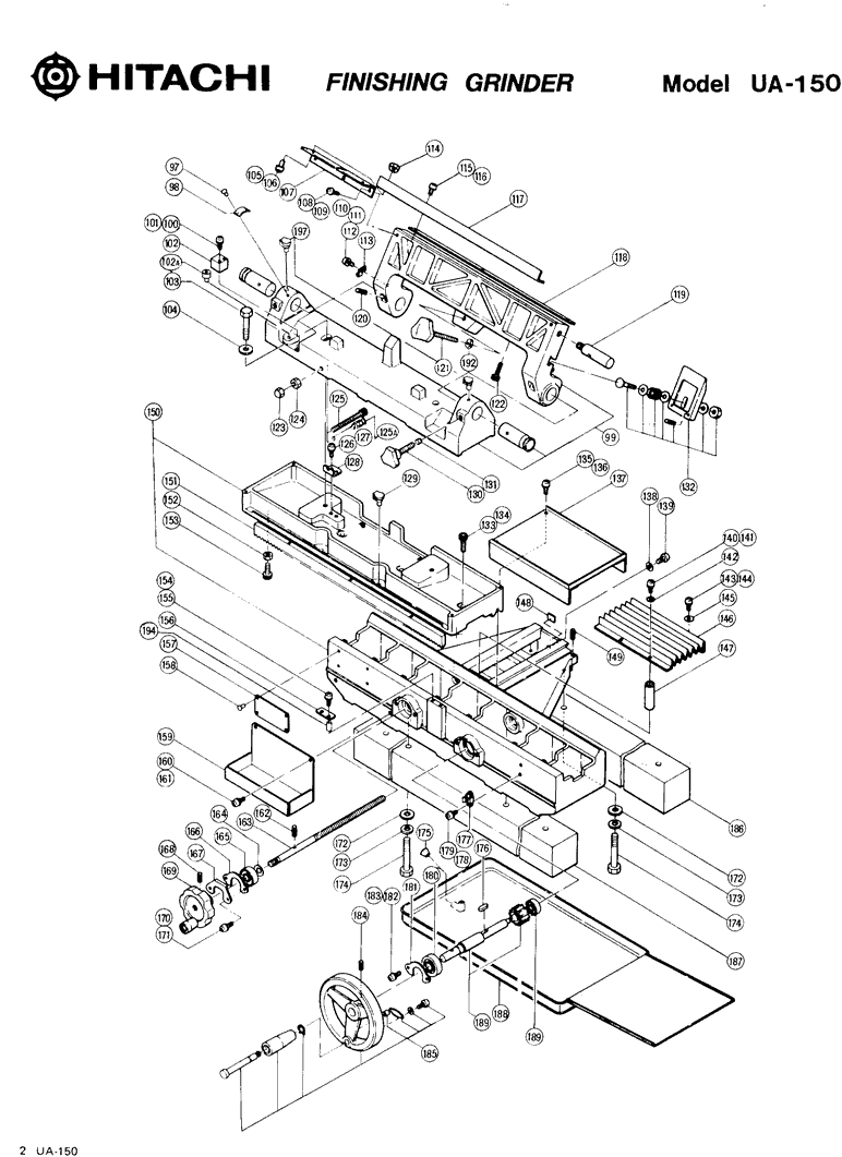 Hitachi UA-150 Parts - Grinder