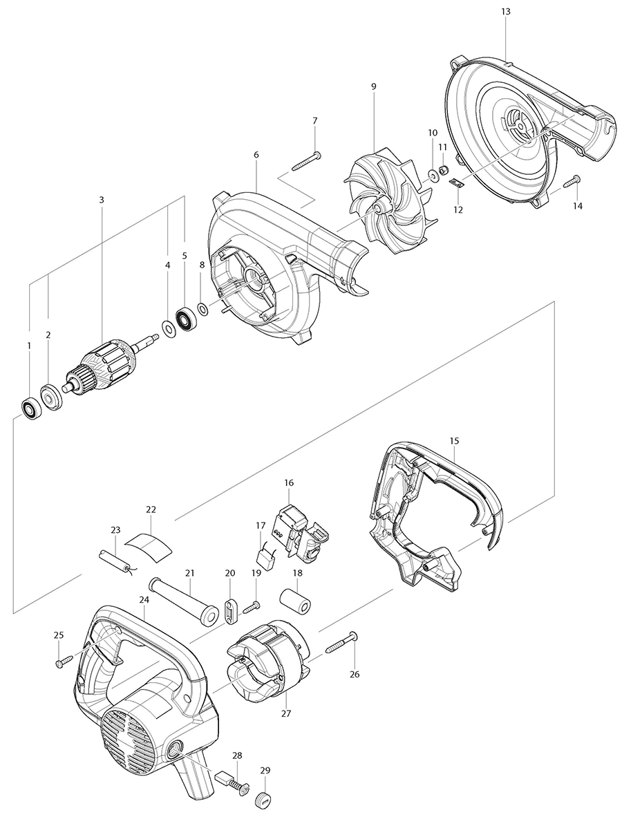 UB1103 Makita Blower Parts