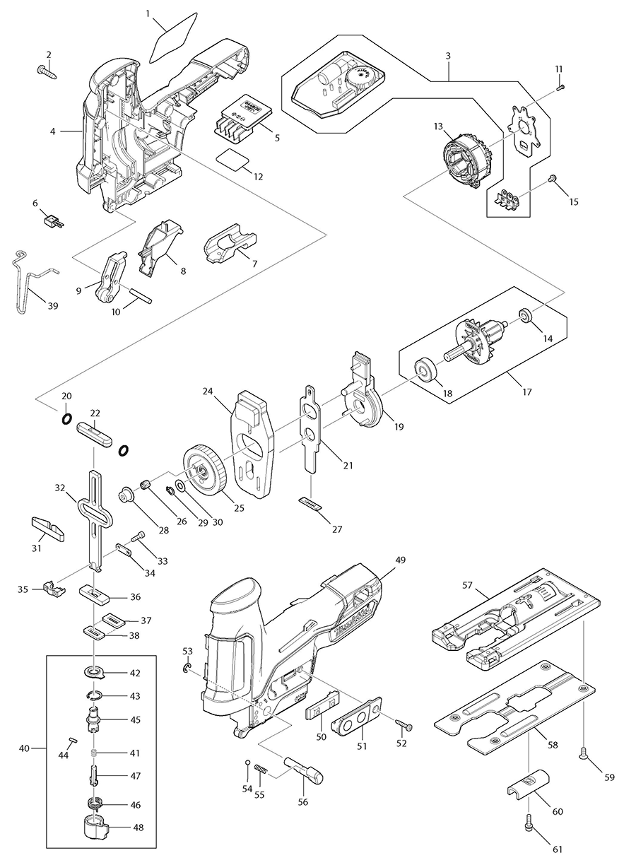 VJ05Z  Makita Jig Saw Parts