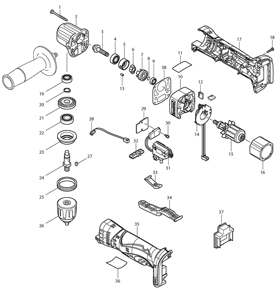 XAD02Z Makita Drill Parts