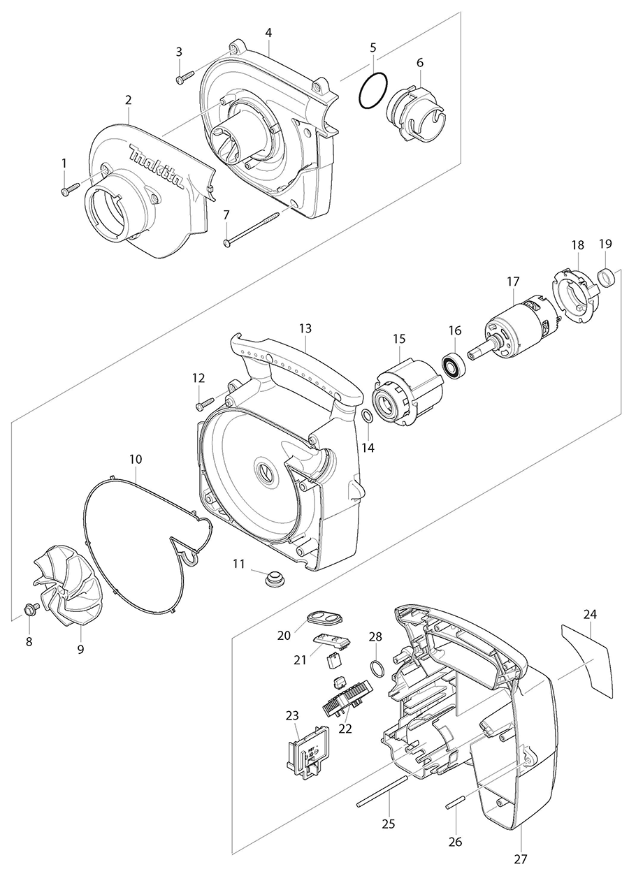 XCV02Z Makita Blower Parts