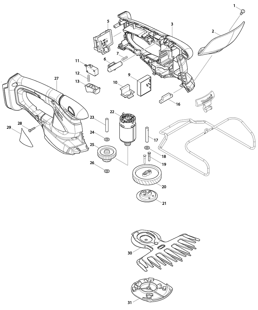 XMU02Z Makita Shear Parts