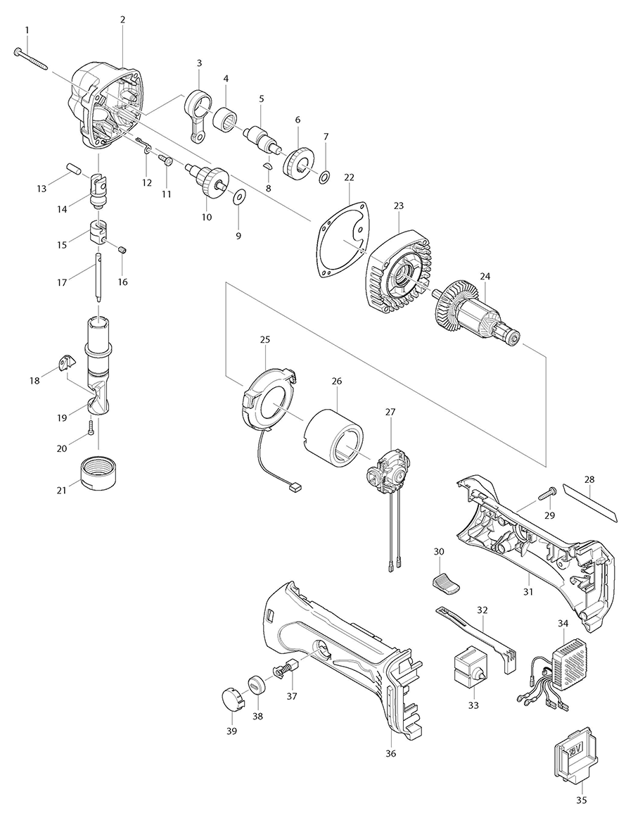 XNJ01Z Makita Nibbler Parts