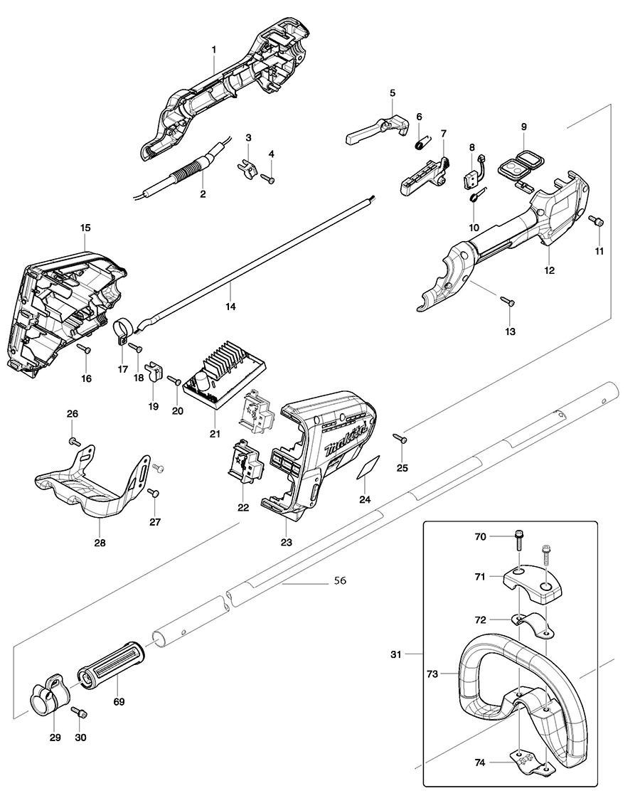 XRU09Z Makita Trimmer Parts