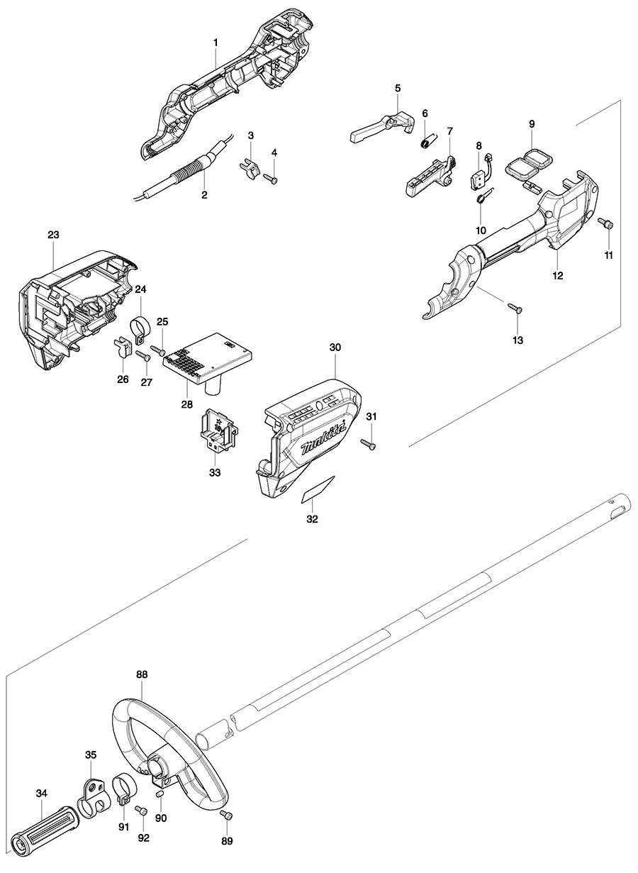 XRU11Z Makita Trimmer Parts