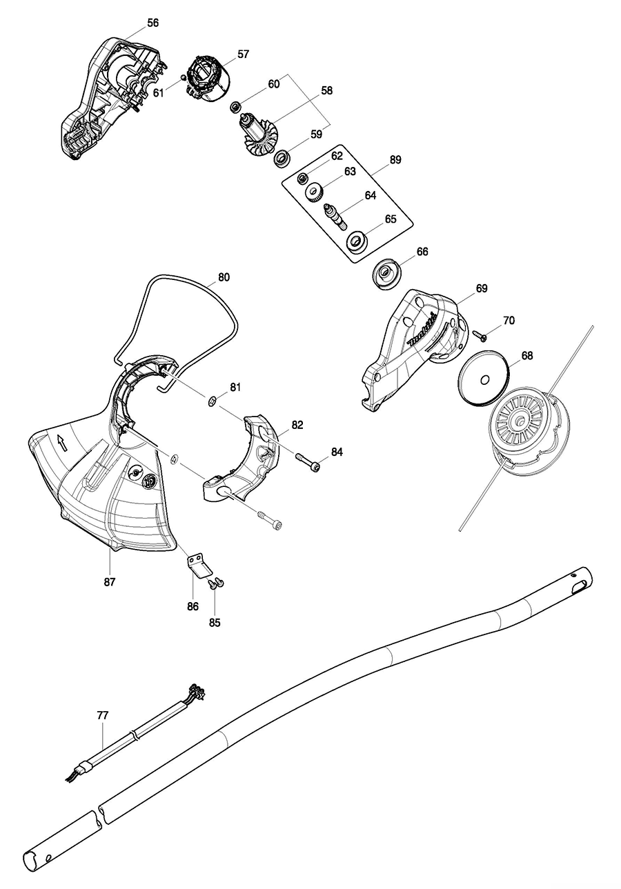 XRU13Z Makita Trimmer Parts