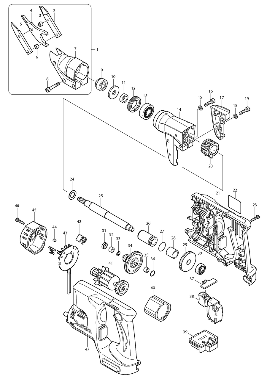 XSJ01Z Makita Shear Parts