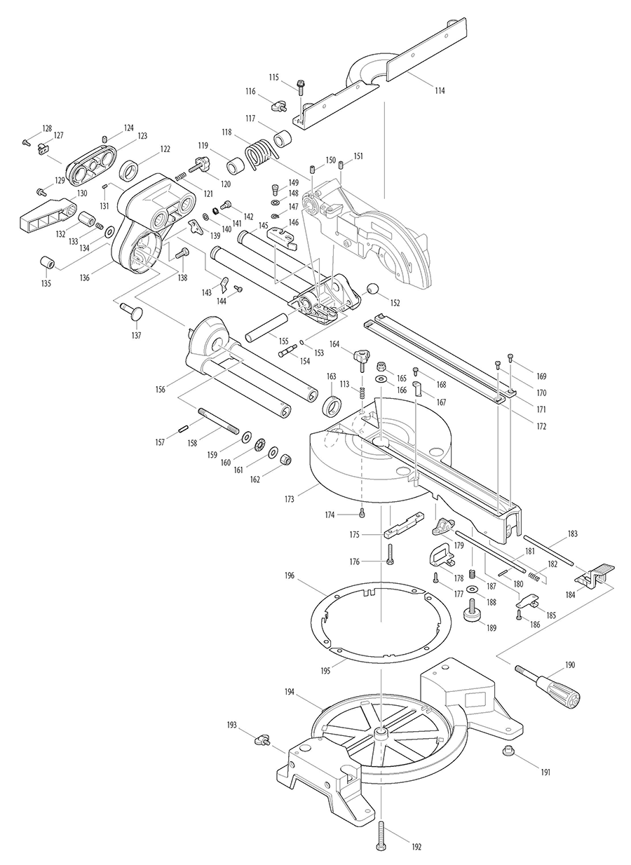 XSL01Z Makita Miter Saw Parts