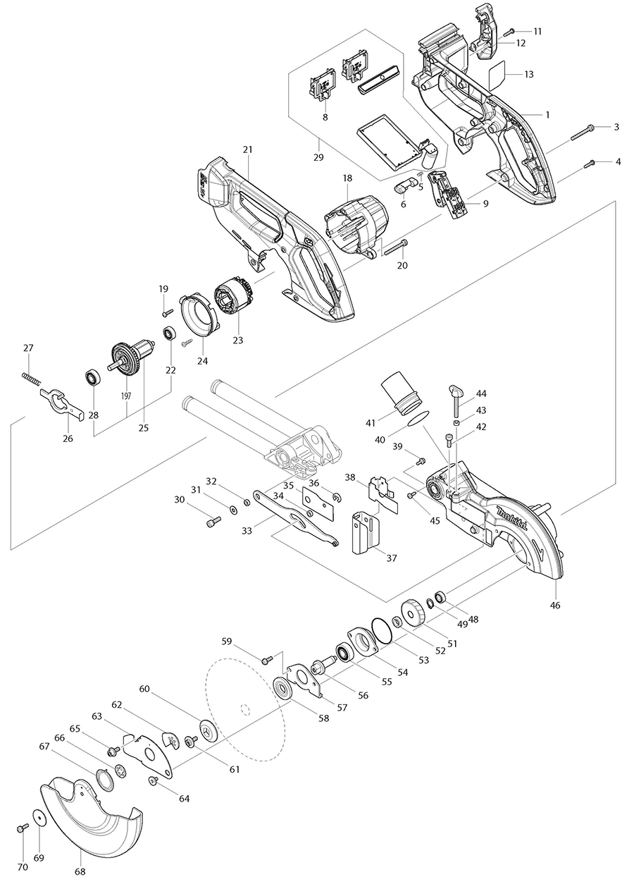 XSL02Z Makita Miter Saw Parts