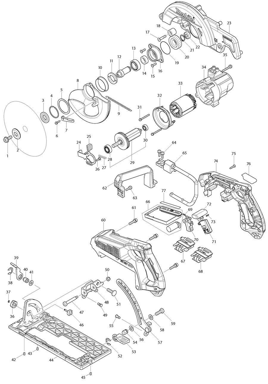 XSR01Z Makita Circular Saw Parts