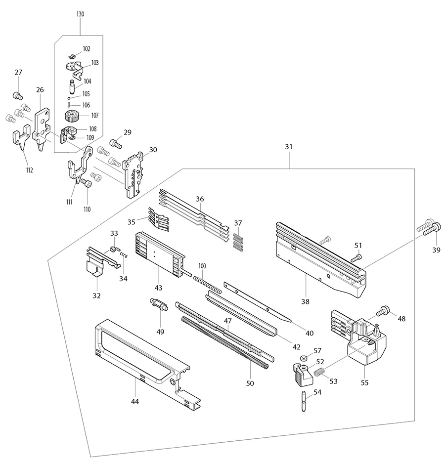 XTP02Z Makita Nailer Parts