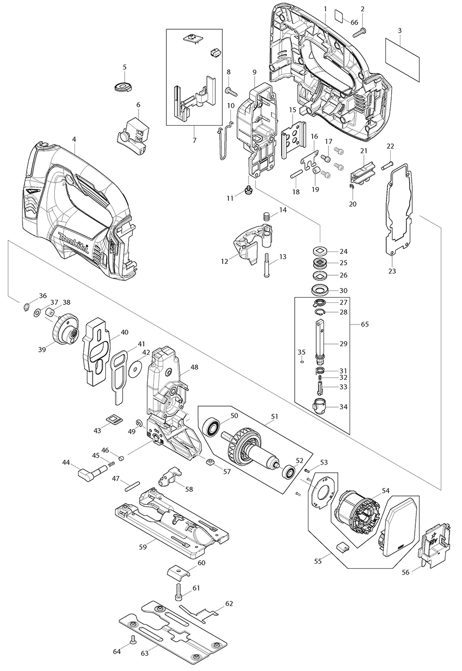 XVJ02Z  Makita Jig Saw Parts