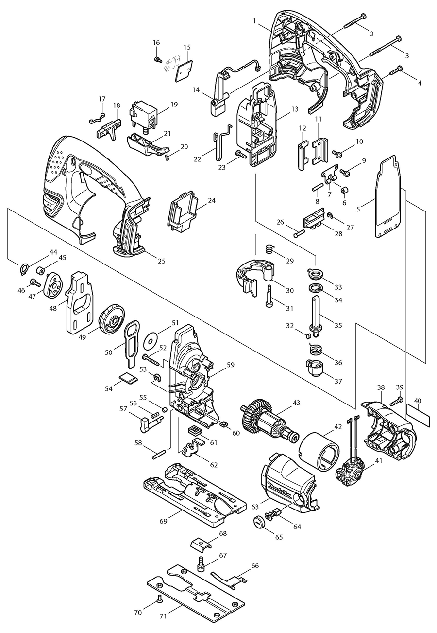 XVJ03Z  Makita Jig Saw Parts