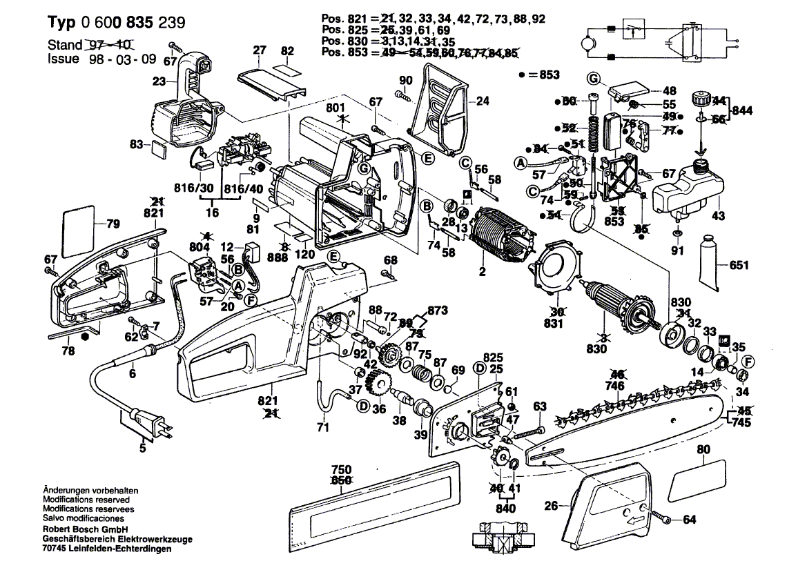 Bosch ake40b - 0600835239 Tool Parts