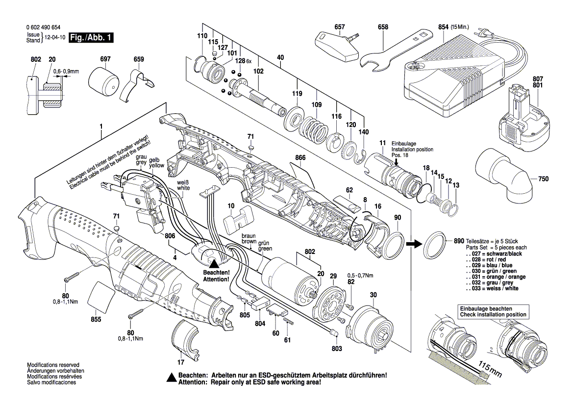 Bosch angle-exact-8 - 0602490654 Tool Parts