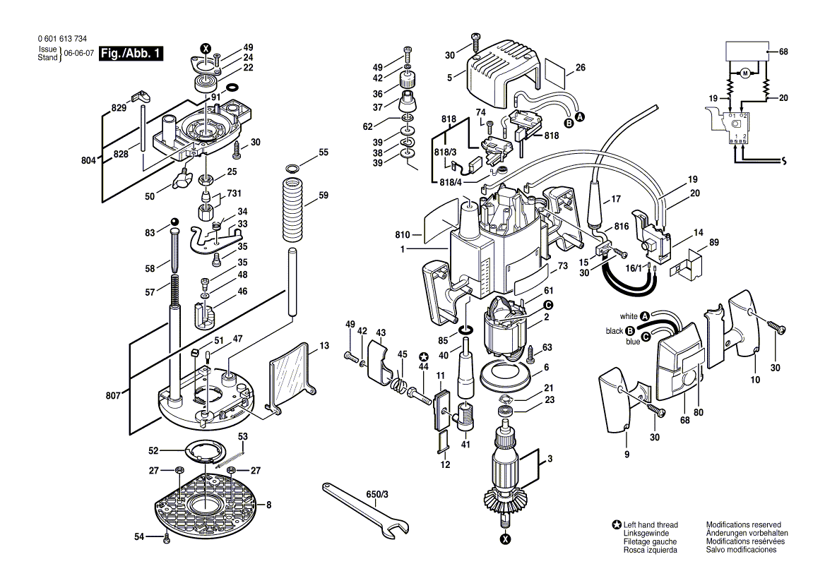 Bosch b-1450 - 0601613735 Tool Parts