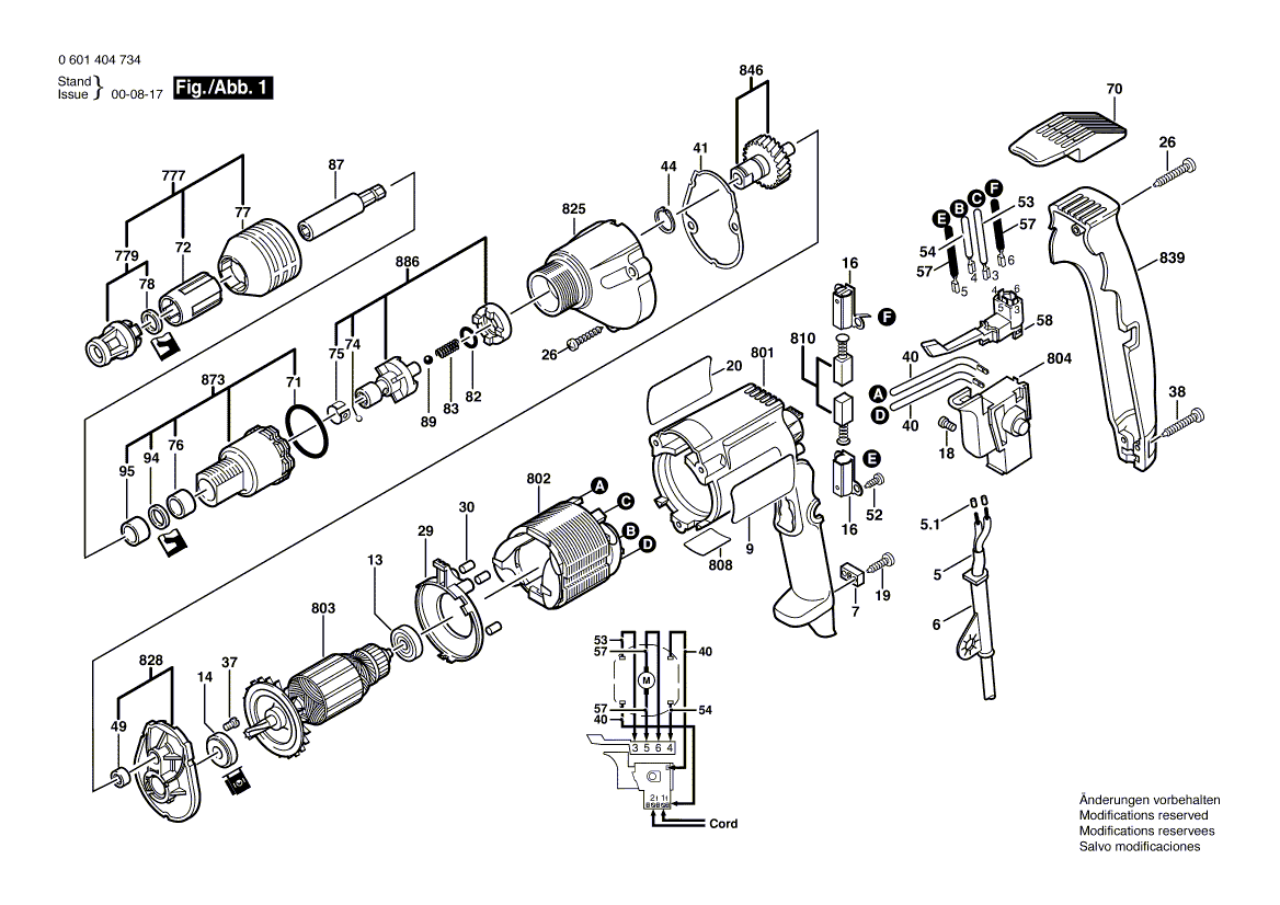 Bosch b-6950 - 0601404735 Tool Parts