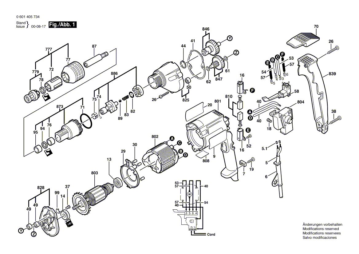 Bosch b-6980 - 0601405735 Tool Parts