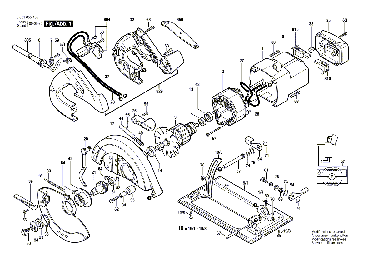 Bosch b5600 - 0601655169 Tool Parts