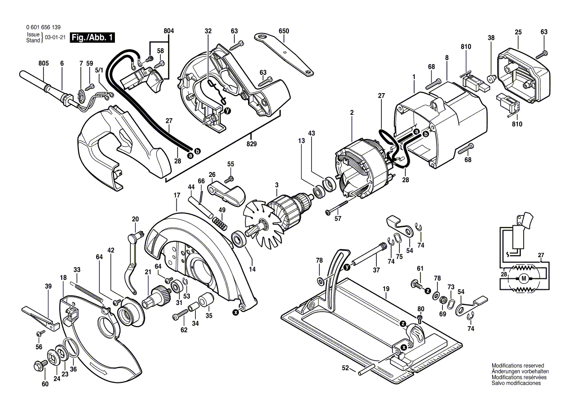 Bosch b5700 - 0601656135 Tool Parts