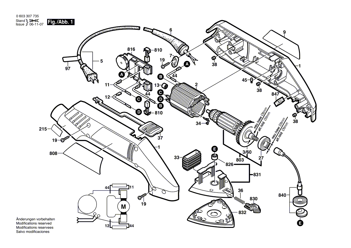 Bosch b7001 - 0603307735 Tool Parts