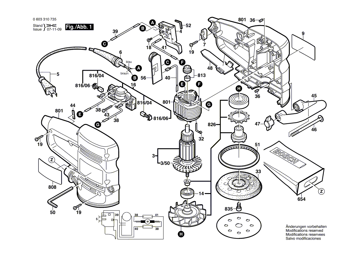 Bosch b7255 - 0603310735 Tool Parts