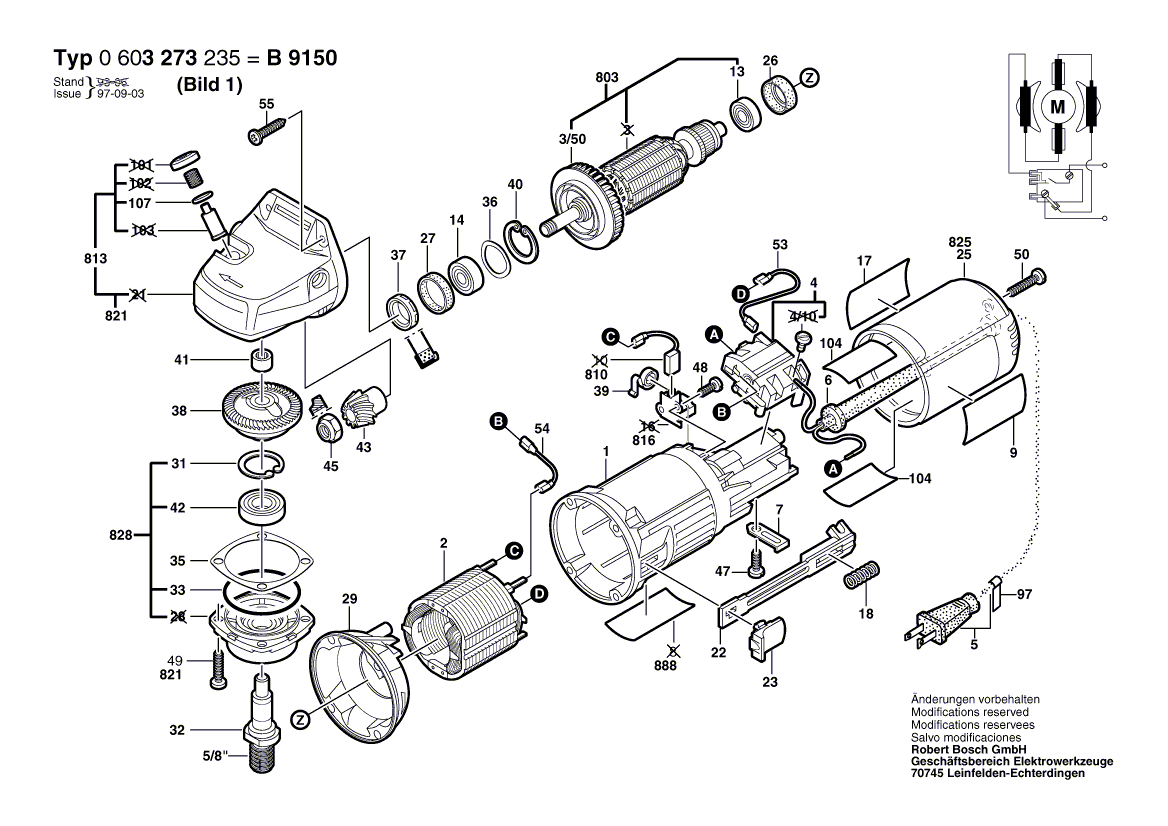 Bosch b9150 - 0603273235 Tool Parts