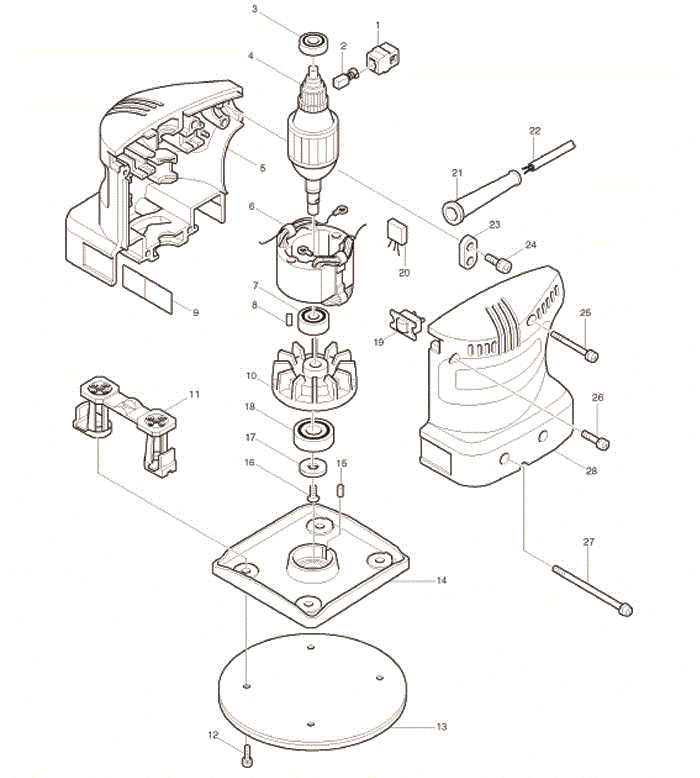 Makita bo4530 Tool Parts