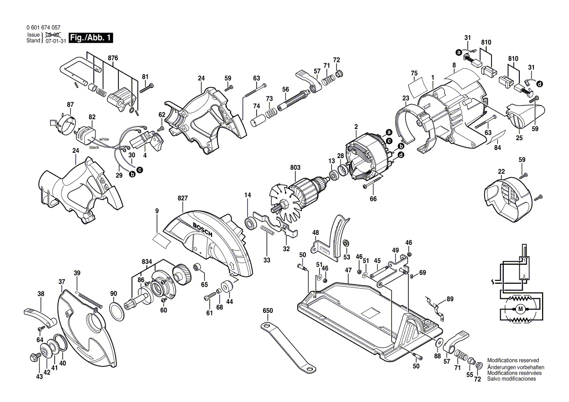 Bosch cs20 - 0601674057 Tool Parts