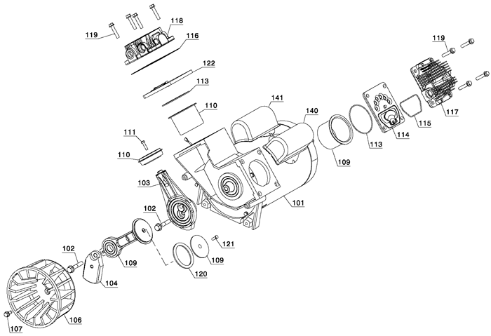 Dewalt d55371 Compressor Parts (Type 2)