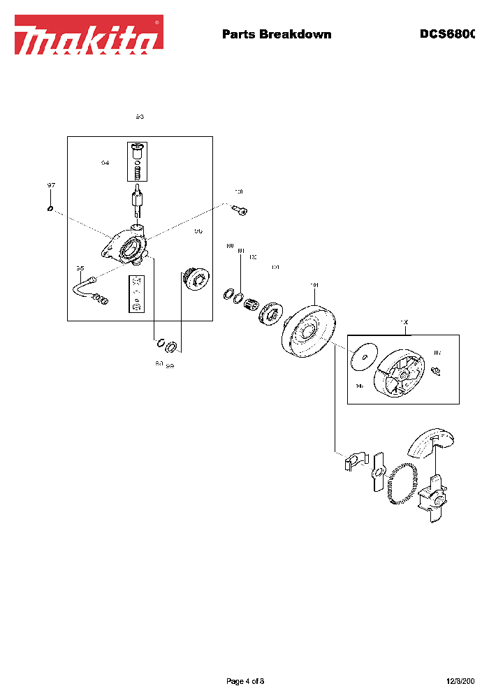 Makita dcs6800i Tool Parts