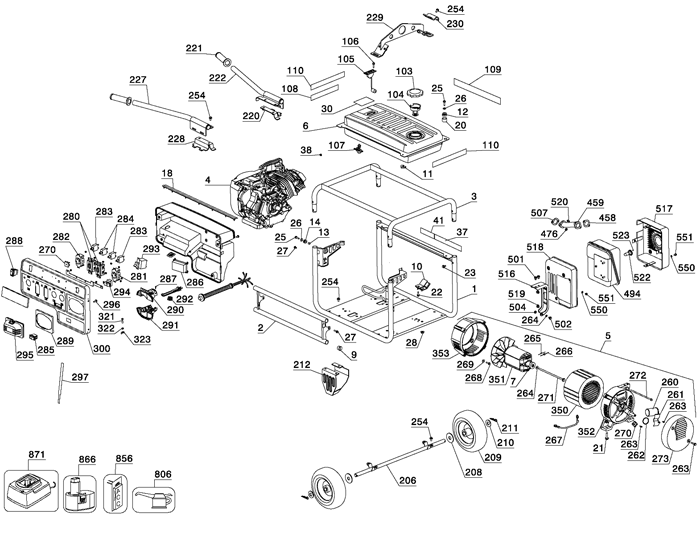 DeWALT DG6300B type 1 Generator