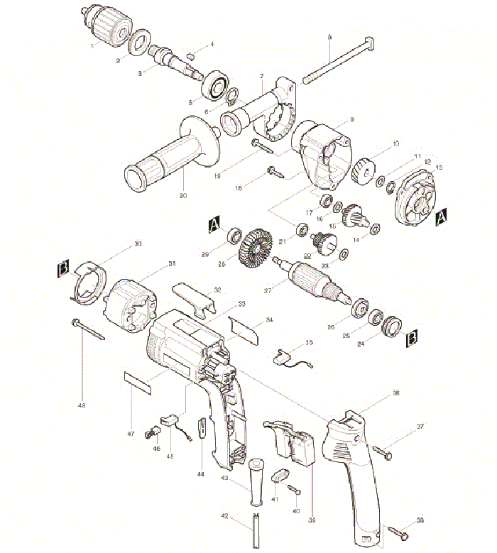 Makita dp4002 Tool Parts