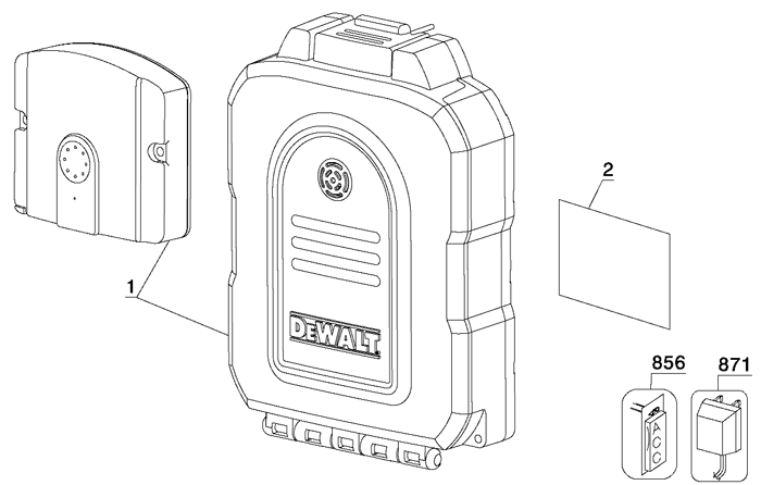 DeWALT DS505 Portable Alarm Parts