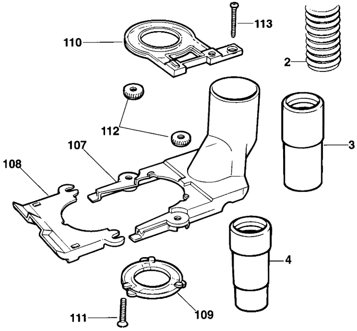 DeWALT DW6915 Dust Extraction Kit Parts