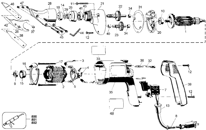 DeWALT DW891 Shear Parts (Type 2)