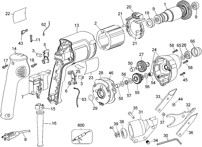 DeWALT DW891 Shear Parts (Type 3)